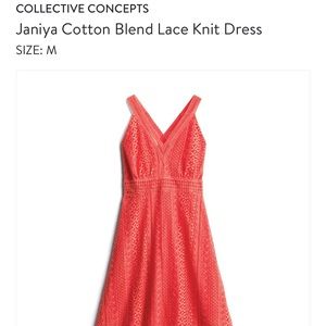 Collective Concepts Janiya Coral Lace Knit Dress